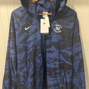 Nike UNC North Carolina Tar Heels Football 1/2 Zip Anorak Camo Jacket Med & Lar